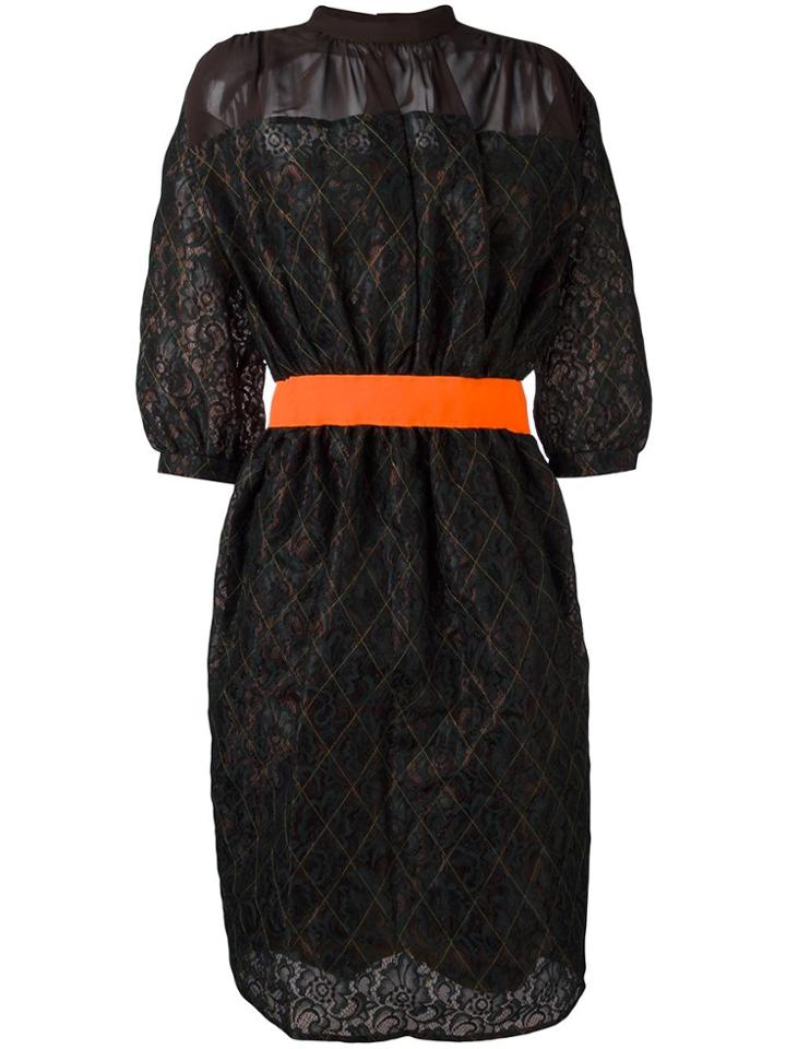 Kolor Geometric Print Shift Dress - Green