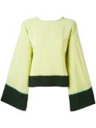 Etro - Flared Sleeve Blouse - Women - Silk - 42, Women's, Green, Silk