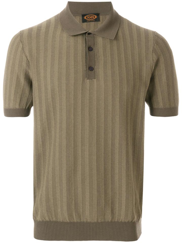 Tod's Textured Polo Shirt - Green