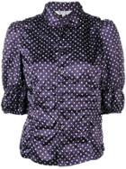 Comme Des Garçons Comme Des Garçons Polka Dot Print Blouse - Blue