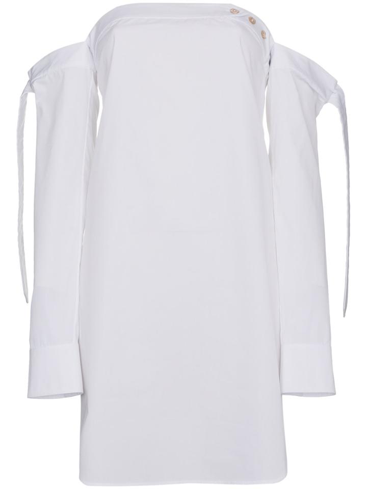 Monographie Off Shoulder Dress - White