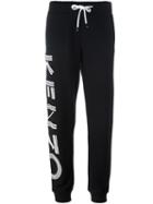 Kenzo Logo Print Track Pants, Women's, Size: Small, Black, Cotton