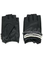 Karl Lagerfeld K/chain Fingerless Gloves - Black