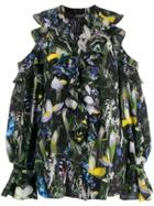 Alexander Mcqueen Floral Blouse - Black