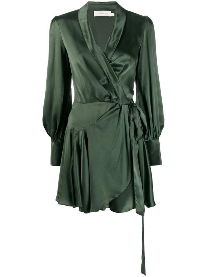 Zimmermann Wrap Mini Dress - Green