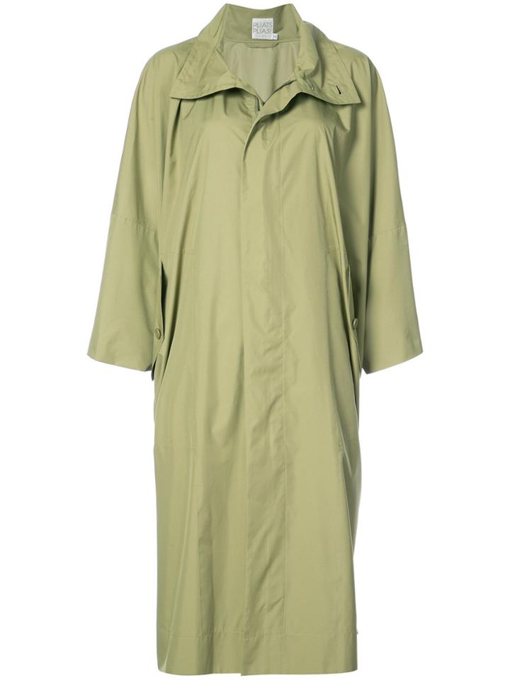 Pleats Please By Issey Miyake Tripping Coat - Green