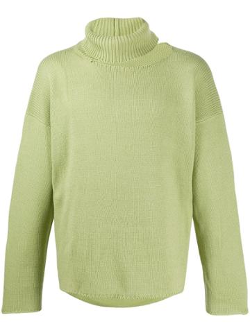 Sulvam Oversized Knitted Jumper - Green