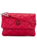 Moncler Poppy Quilted Crossbody Bag, Women's, Red, Leather
