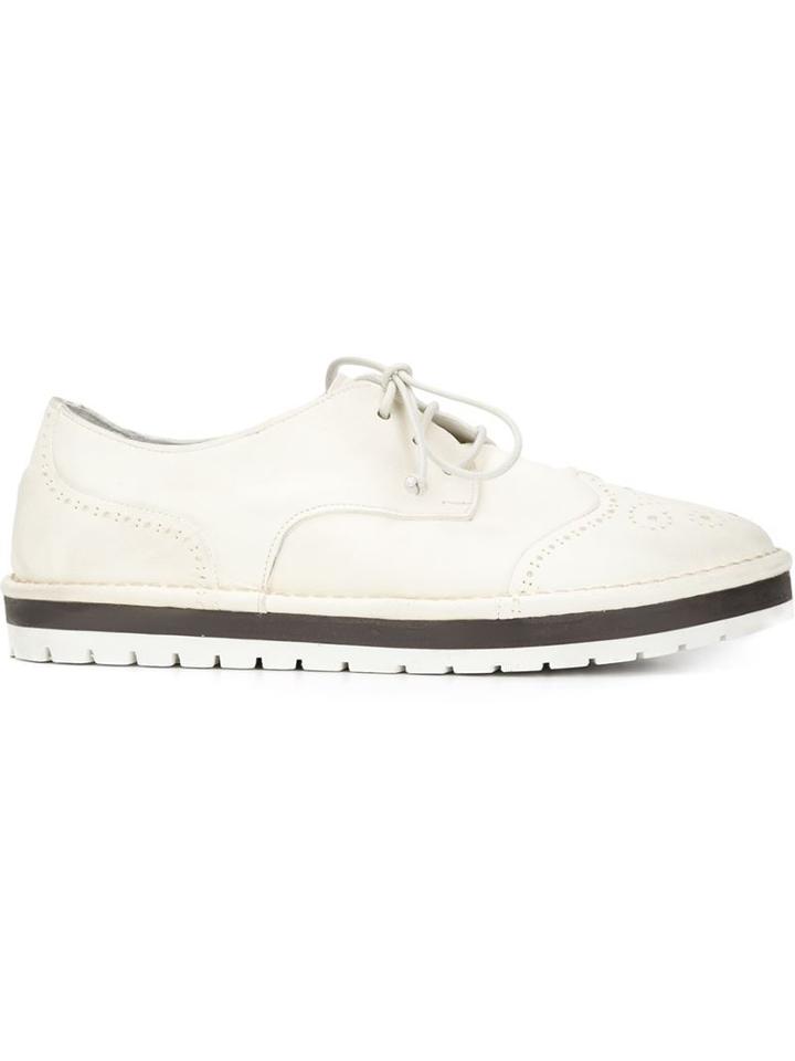 Marsèll Brogue Shoes, Women's, Size: 40, White, Leather/rubber