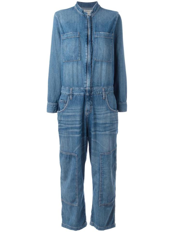 Current/elliott Denim Jumpsuit, Women's, Size: 1, Blue, Cotton