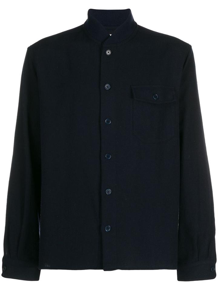 Ymc Front Pocket Round Neck Shirt - Blue
