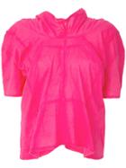 Comme Des Garçons Vintage Raw Edge Gathered Top - Pink & Purple