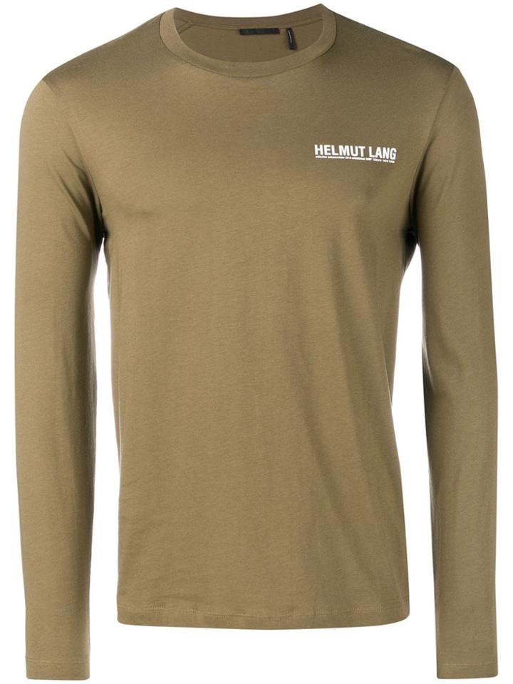 Helmut Lang Logo Print Top - Green