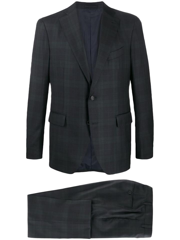 Lardini Check Two-piece Formal Suit - Blue