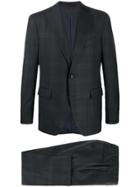 Lardini Check Two-piece Formal Suit - Blue