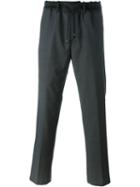 Casely-hayford Drawstring Contrast Waist Pleated Tapered Trousers