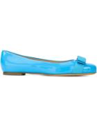 Salvatore Ferragamo Varina Ballerinas, Women's, Size: 9, Blue, Leather