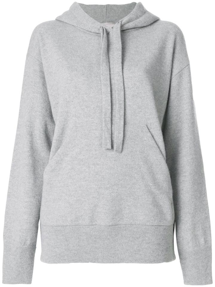 Laneus Ruffle Back Hoodie - Grey