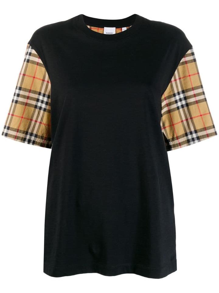 Burberry Vintage Check Panel T-shirt - Black