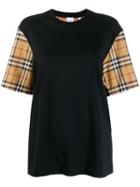 Burberry Vintage Check Panel T-shirt - Black