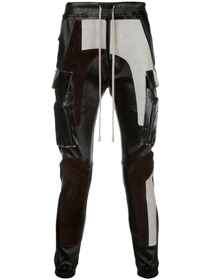Rick Owens Coulour Block Trousers - Black