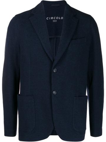 Circolo 1901 Single Breasted Knitted Blazer - Blue