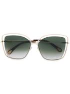 Chloé Eyewear Floating Frame Sunglasses - Metallic
