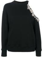 Christopher Kane Crystal Cut-out Sweatshirt - Black