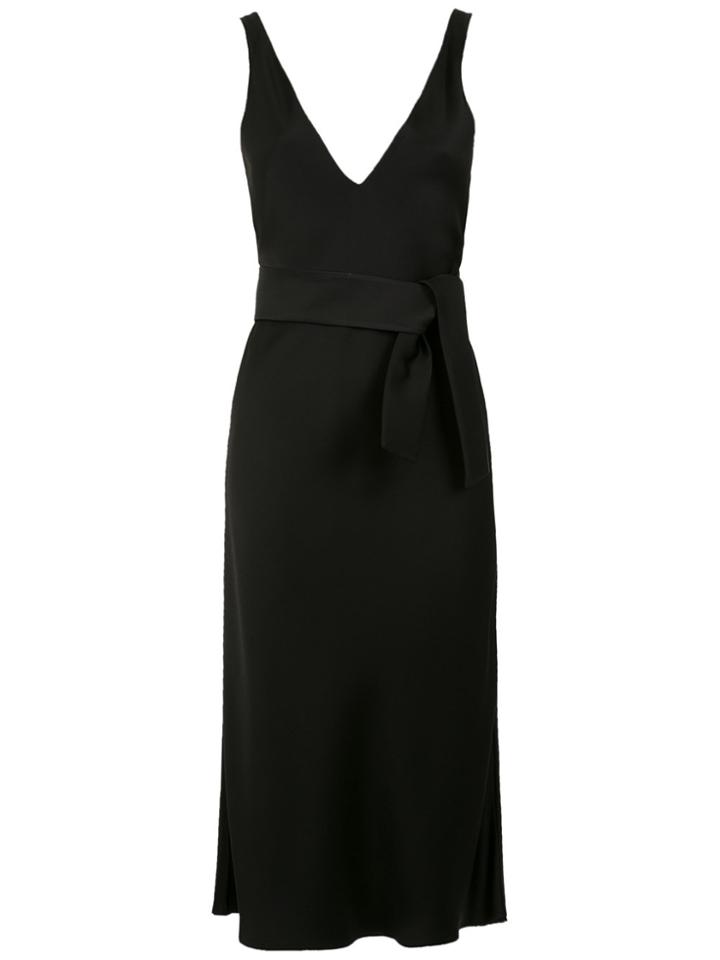 Gloria Coelho Scoop Back Midi Dress - Black