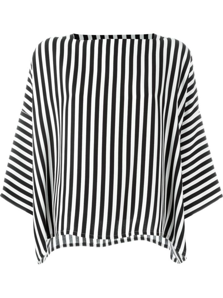 Philosophy Di Lorenzo Serafini Striped Blouse, Women's, Size: 42, Black, Rayon