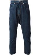 Société Anonyme Dropt-crotch Cropped Jeans, Adult Unisex, Size: S, Blue, Cotton
