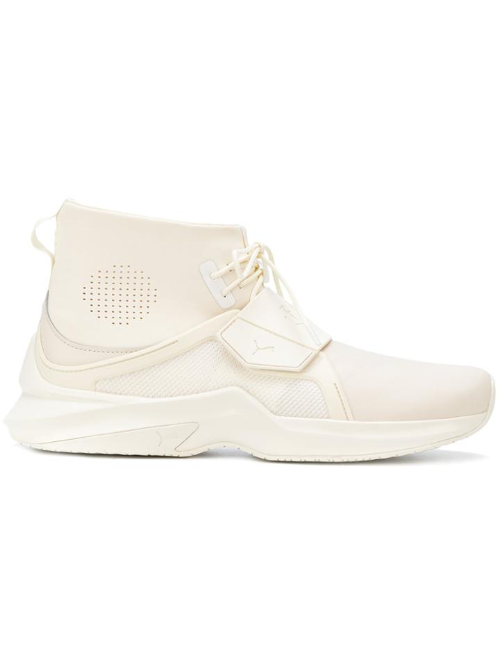 Fenty X Puma Logo Embossed Hi-tops - White