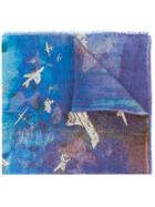 Faliero Sarti Printed Ombré Scarf - Blue