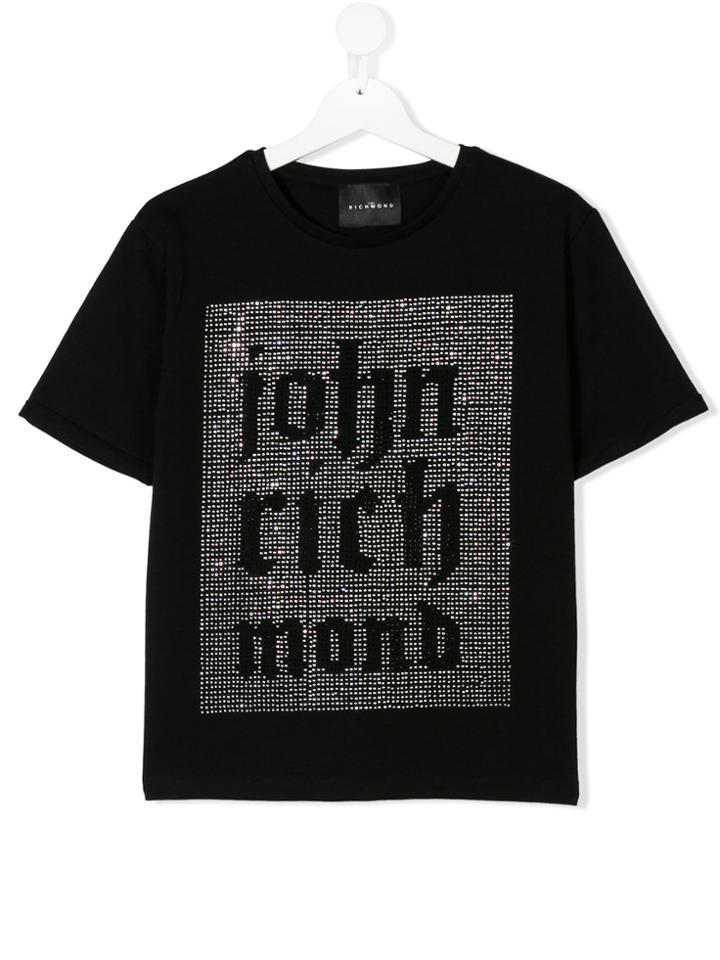 John Richmond Kids Teen Embellished T-shirt - Black