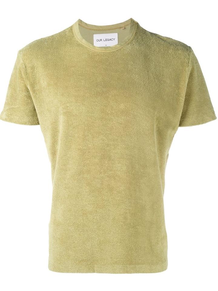 Our Legacy Towelling T-shirt, Men's, Size: 48, Yellow/orange, Cotton
