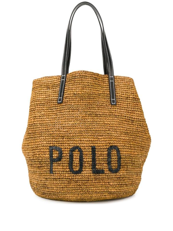 Ralph Lauren Polo Raffia Tote - Neutrals