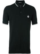 Dolce & Gabbana Embroidered Crown Polo Shirt - Black
