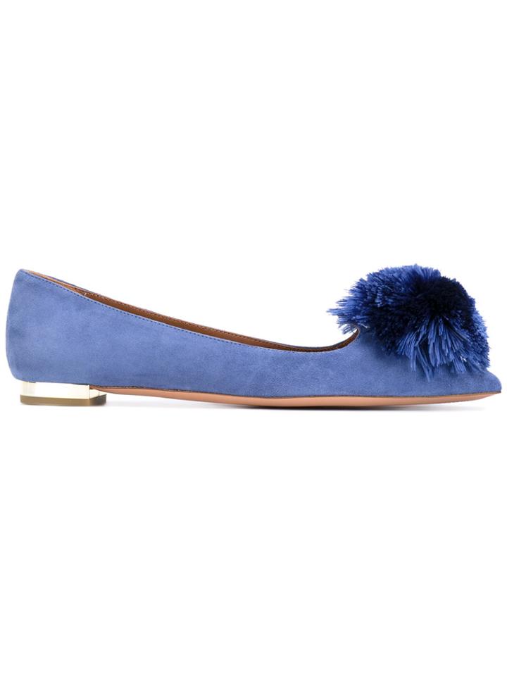 Aquazzura 'powder Puff' Ballerinas - Blue