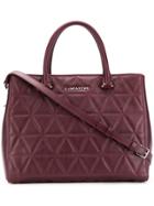 Lancaster Embossed Quilt Tote Bag - Red