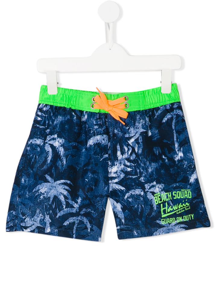 Vingino Tropical Print Swim Shorts, Boy's, Size: 10 Yrs, Blue