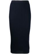 Mrz Ribbed Wool Skirt - Blue