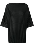 Pleats Please By Issey Miyake Textured Shortsleeved Blouse - Black