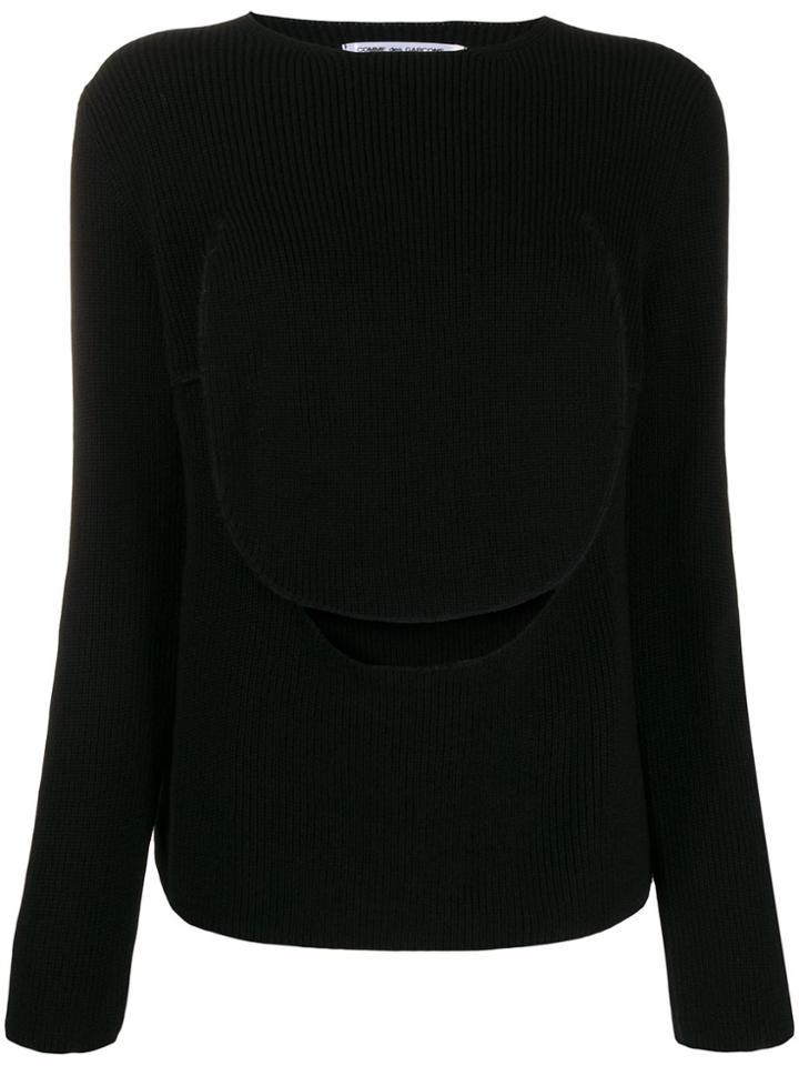 Comme Des Garçons Comme Des Garçons Front Flap Knit Sweater - Black