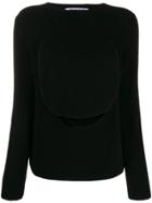 Comme Des Garçons Comme Des Garçons Front Flap Knit Sweater - Black