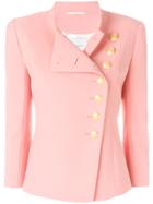 Pierre Balmain Double-breasted Fitted Blazer - Pink & Purple