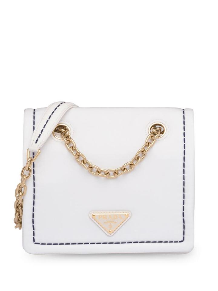 Prada Chain Strap Shoulder Bag - White