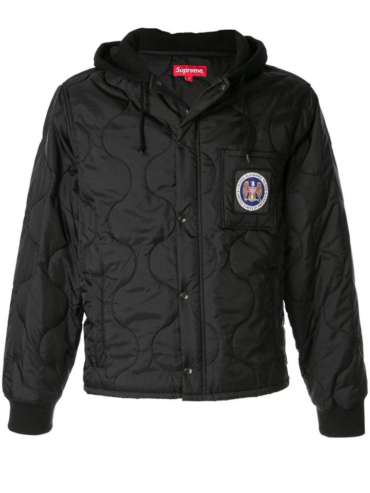 Supreme Quilted Liner Hooded Jacket - Black