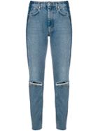 Heron Preston Distressed Straight Jeans - Blue