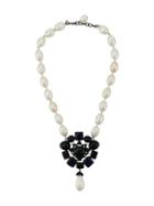 Chanel Pre-owned 1980's Faux Pearl Necklace - White