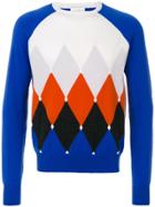 Ballantyne Diamond Patterned Sweater - Blue